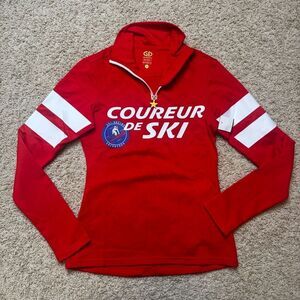 Goldbergh Ski Pully Base Layer Half Zip NWT Small Red White